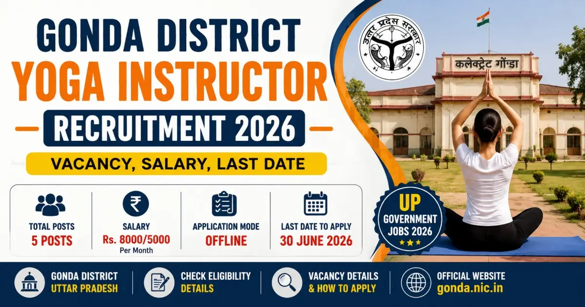 Gonda District Yoga Instructor 2026 Recruitment - Vacancy, Salary, Last Date