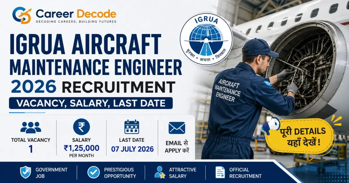 IGRUA Aircraft Maintenance Engineer 2026 Recruitment - Vacancy, Salary, Last Date