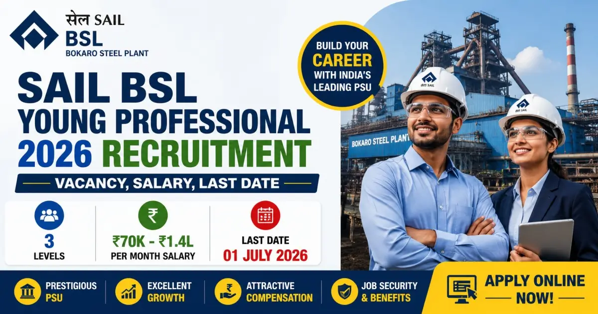 SAIL BSL Young Professional 2026 Recruitment - Vacancy, Salary, Last Date