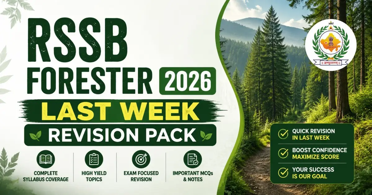 RSSB Forester 2026 Last Week Revision Pack